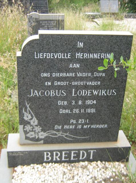 BREEDT Jacobus Lodewikus 1904-1991