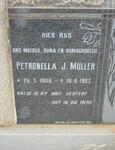 MÜLLER Petronella J. 1906-1987