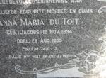 TOIT Anna Maria, du nee JACOBS 1894-1955