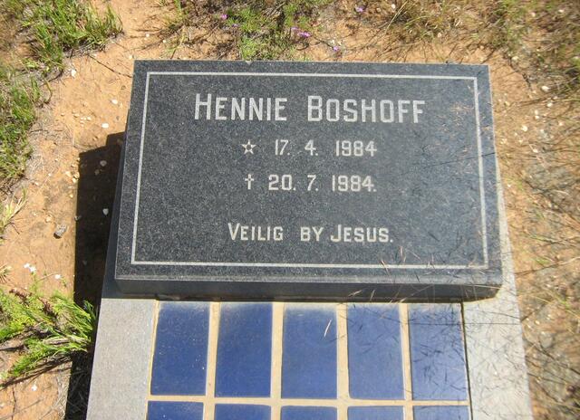 BOSHOFF Hennie 1984-1984