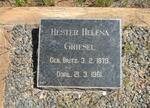 GRIESEL Hester Helena nee BRITZ 1873-1961