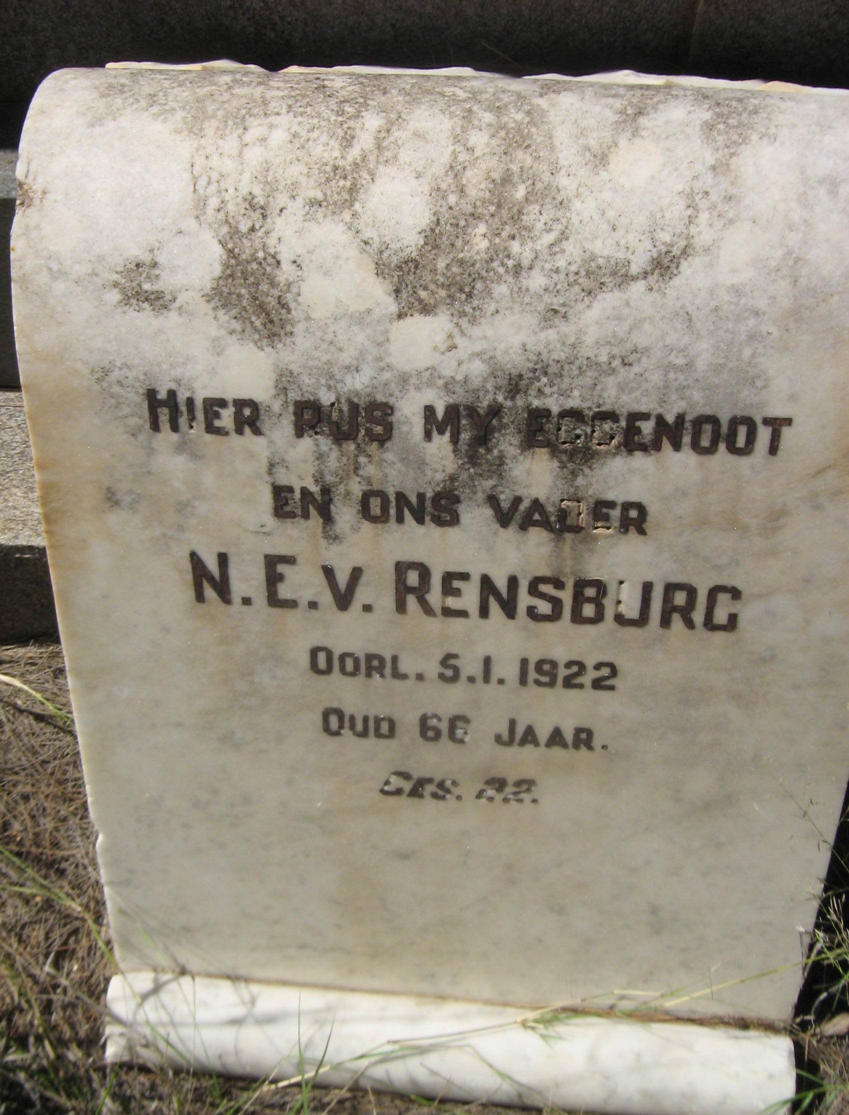 RENSBURG N.E., v. -1922