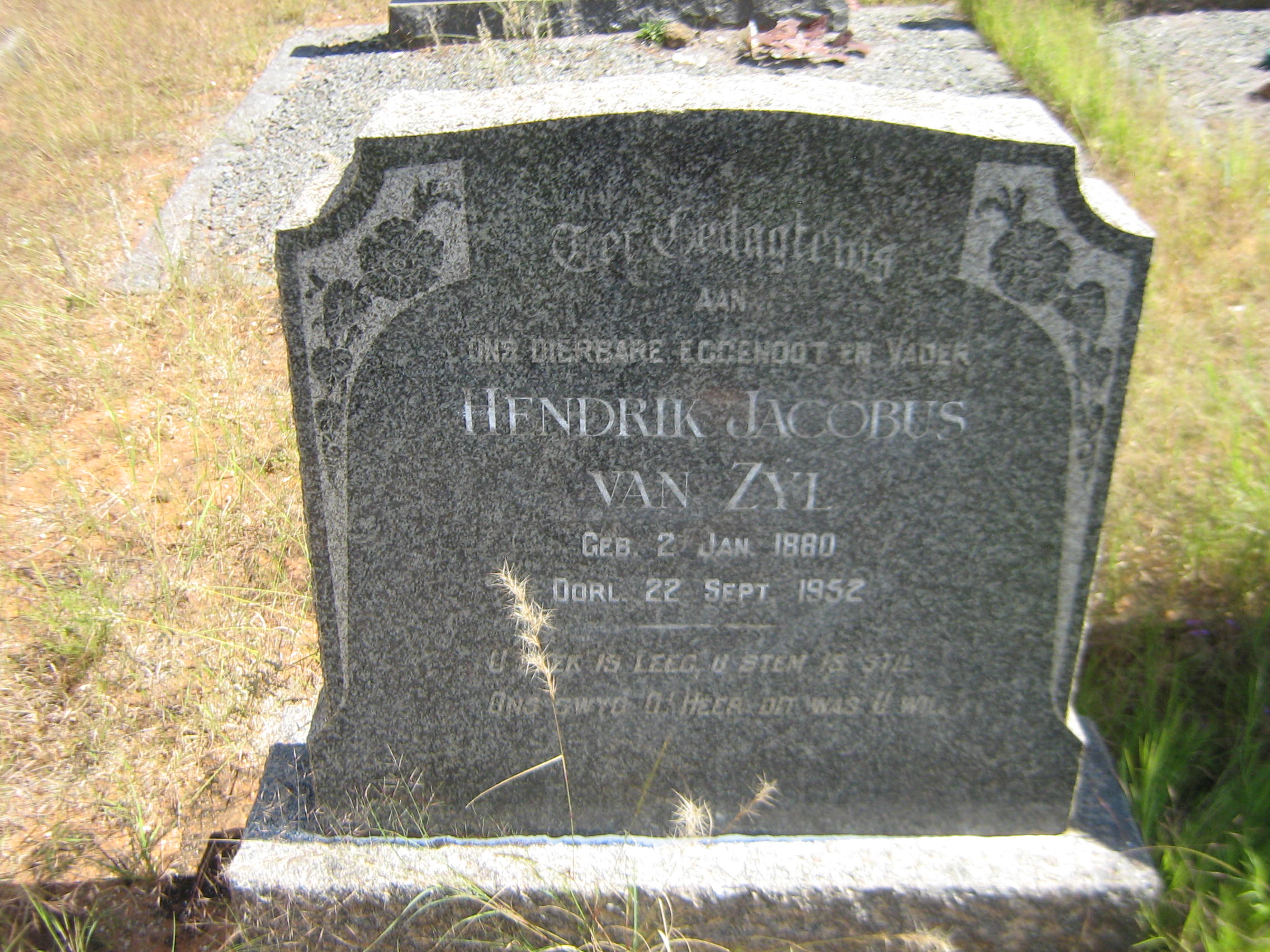ZYL Hendrik Jacobus, van 1880-1952