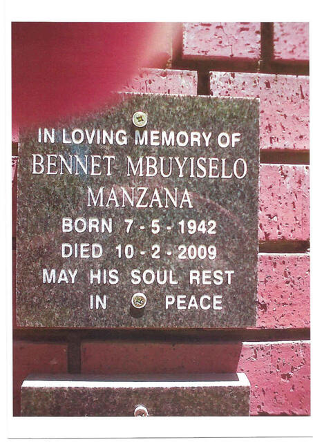 MANZANA Bennet Mbuyiselo 1942-2009