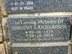 RICHARDSON Dorothy S. 1916-2016