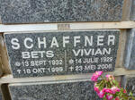 SCHAFFNER Vivian 1929-2008 & Bets 1932-1999