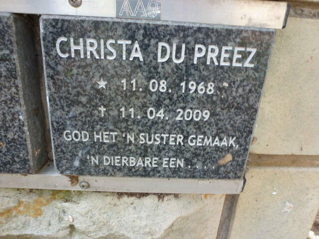 PREEZ Christa, du 1968-2009