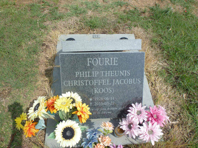 FOURIE Philip Theunis Christoffel Jacobus 1926-2015