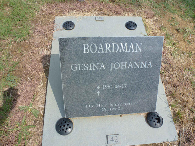 BOARDMAN Gesina Johanna 1964-