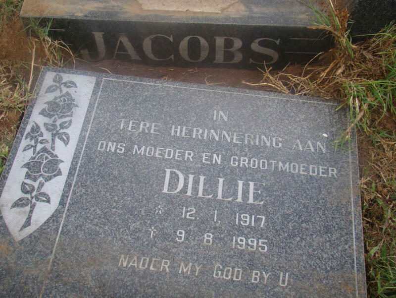 JACOBS Dillie 1917-1995