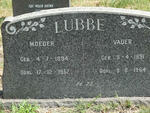LUBBE Vader 1891-1964 & Moeder 1894-1957