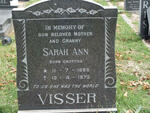 VISSER Sarah Ann nee GRIFFITHS 1886-1973