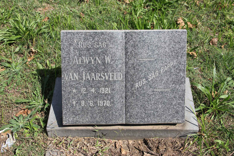 JAARSVELD Alwyn J., van 1921-1970