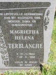 TERBLANCHE Magrietha Helena 1924-1998