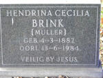 BRINK Hendrina Cecilia nee MULLER 1882-1984