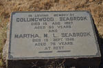 SEABROOK Collingwood -1927 & Martha M.L. -1946