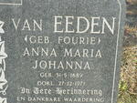 EEDEN Anna Maria Johanna, van nee FOURIE 1889-1971