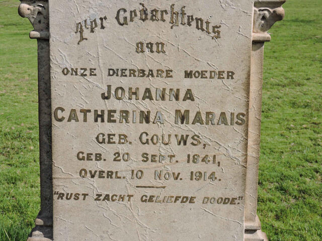 MARAIS Johanna Catherina nee GOUWS 1841-1914