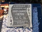 COETSEE Gert Andries 1955-2011