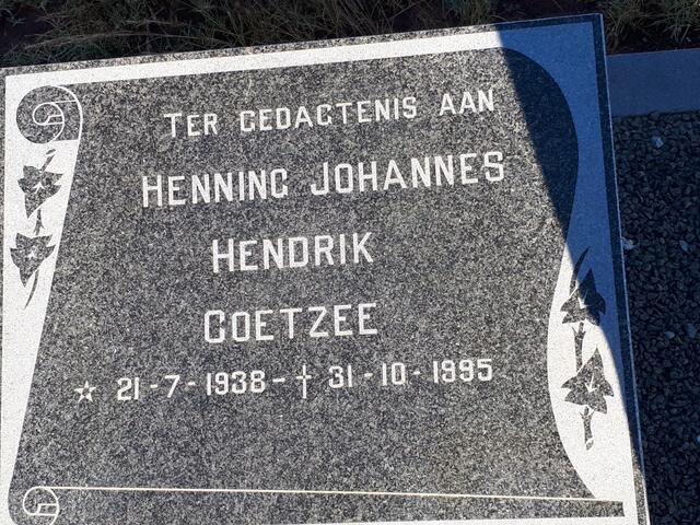 COETZEE Henning Johannes Hendrik 1938-1995