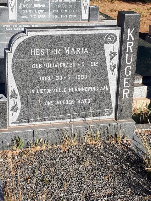 KRUGER Hester Maria nee OLIVIER 1912-1993