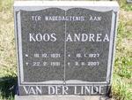 LINDE Koos, van der 1921-1991 & Andrea 1927-2007
