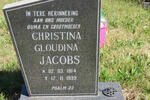 JACOBS Christina Gloudina 1914-1999