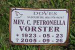 VORSTER C. Petronella 1923-2005