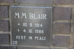 BLAIR M.M. 1914-1988