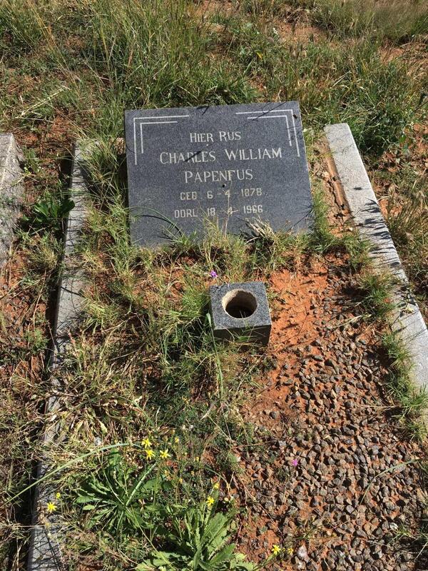 PAPENFUS Charles William 1878-1966