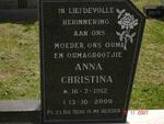PLESSIS Anna Christina, du 1912-2000