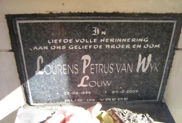 LOUW Lourens Petrus van Wyk 1935-2009