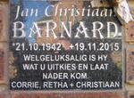 BARNARD Jan Christiaan 1942-2015