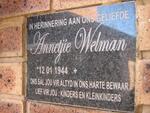 WELMAN Annetjie 1944-