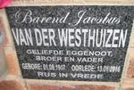 WESTHUIZEN Barend Jacobus, van der 1947-2016