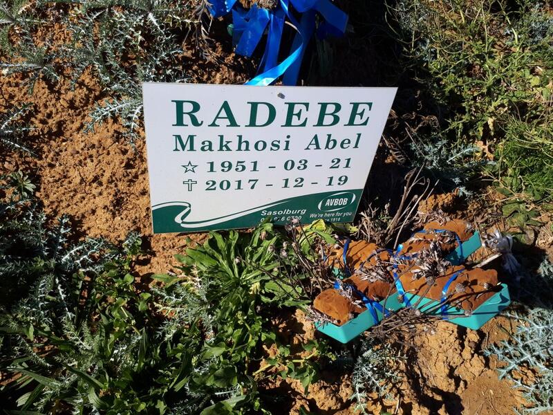 RADEBE Makhosi Abel 1951-2017
