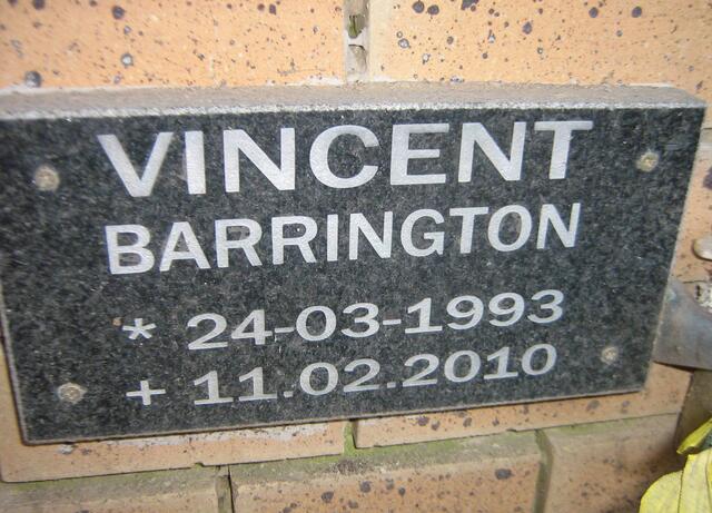 BARRINGTON Vincent 1993-2010