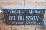 BUISSON Heletje Aletta, du 1931-2011
