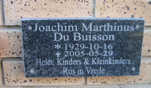 BUISSON Joachim Marthinus, du 1929-2005