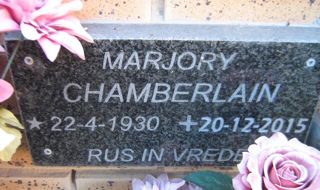CHAMBERLAIN Marjory 1930-2015