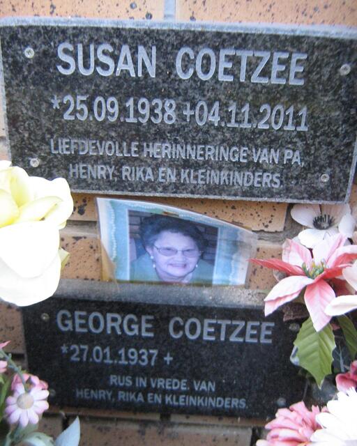 COETZEE George 1937- & Susan 1938-2011
