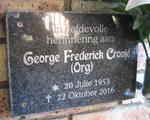 CRONJÉ George Frederick 1953-2016