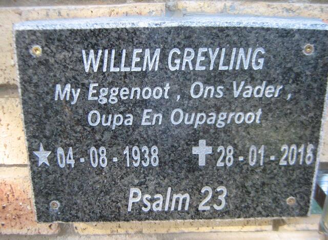 GREYLING Willem 1938-2018