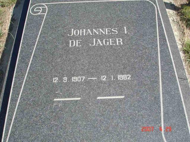 JAGER Johannes I., de 1907-1982