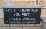 HENNING P.J.T. 1947-2012