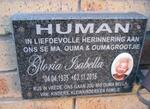 HUMAN Gloria Isabella 1935-2016