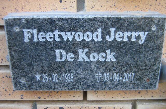 KOCK Fleetwood Jerry, de 1925-2017