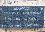 MARAIS Elizabeth Catharina nee VILJOEN 1895-1979