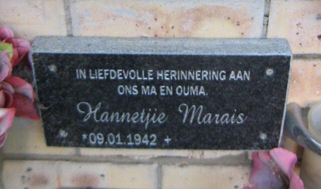 MARAIS Hannetjie 1942-