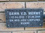 MERWE Dawn, v.d. 1933-2006